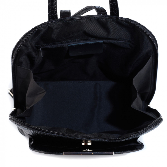 Rucsac Tabitha, din piele naturală negru croco, 8148 [4]