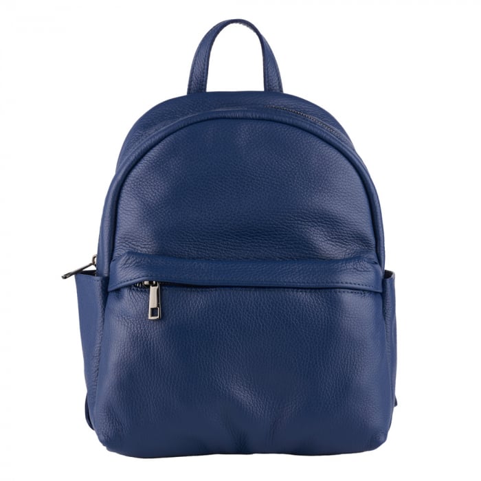 Rucsac Talida, din piele naturală bleumarin, 8111 [2]