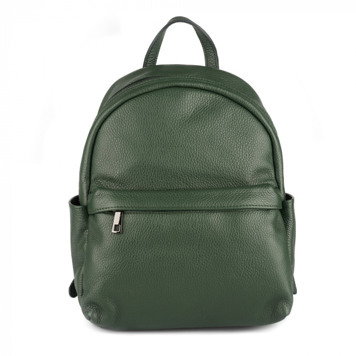 Rucsac Talida, din piele naturală verde inchis, 8111 [2]