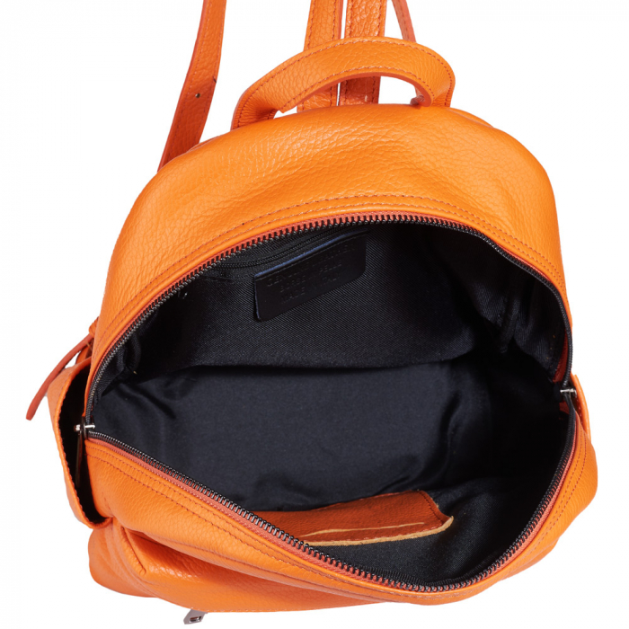 Rucsac Talida, din piele naturală orange, 8111 [4]