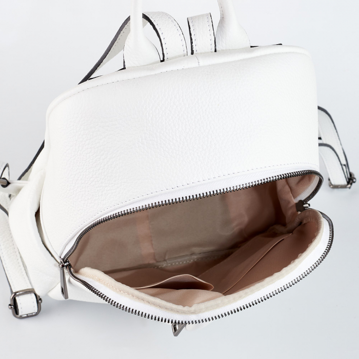 Rucsac Ayanna, din piele naturală alb, 8116 [4]