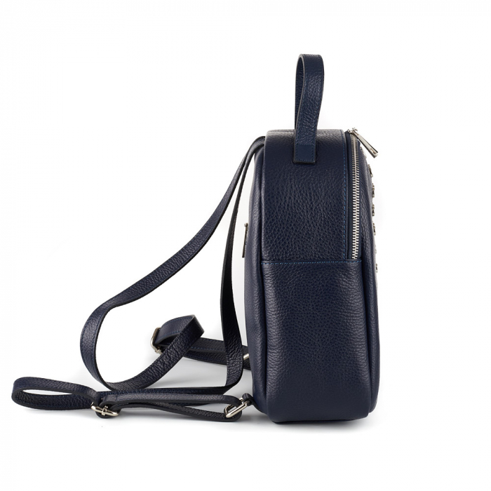 Rucsac Tamara, din piele naturală bleumarin, 8102 [3]