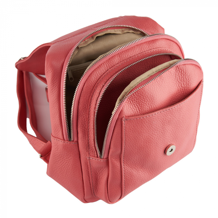Rucsac Tessa,din piele naturala corai,8209 [5]