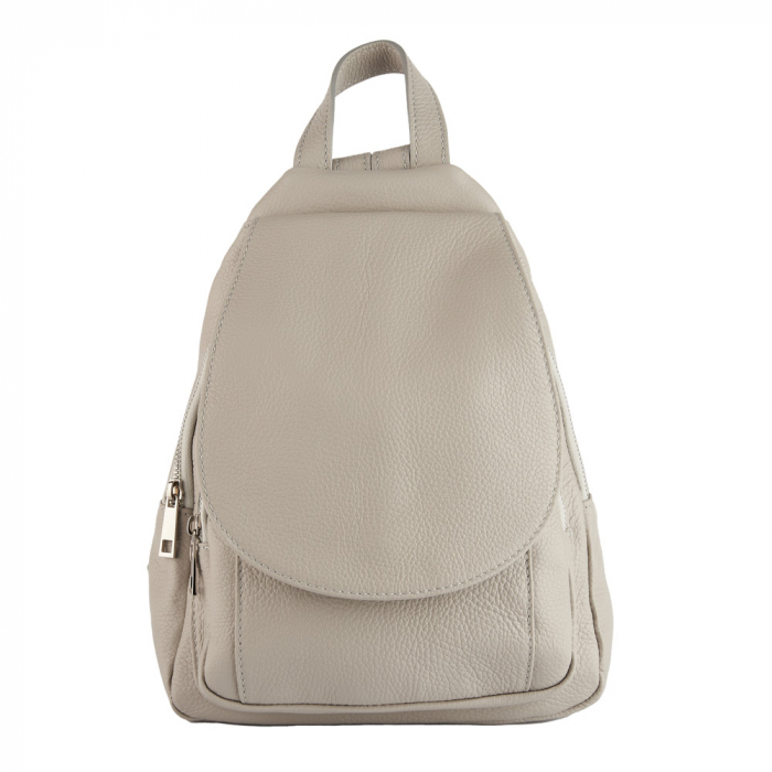 Rucsac Tessa,din piele naturala gris deschis,8209 [3]