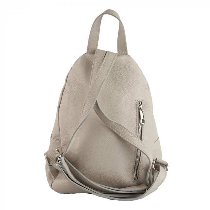 Rucsac Tessa,din piele naturala gris deschis,8209 [4]