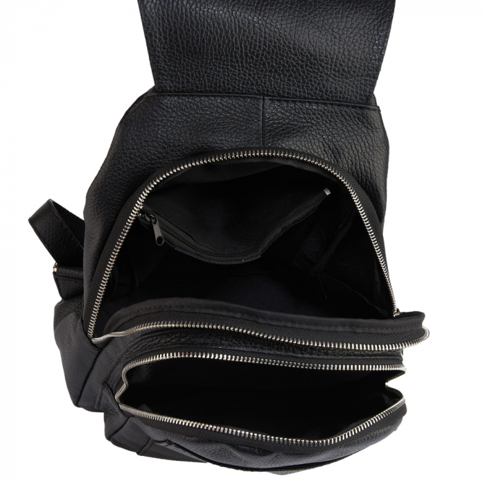Rucsac Tessa,din piele naturala negru,8209 [6]