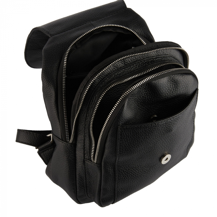 Rucsac Tessa,din piele naturala negru,8209 [5]