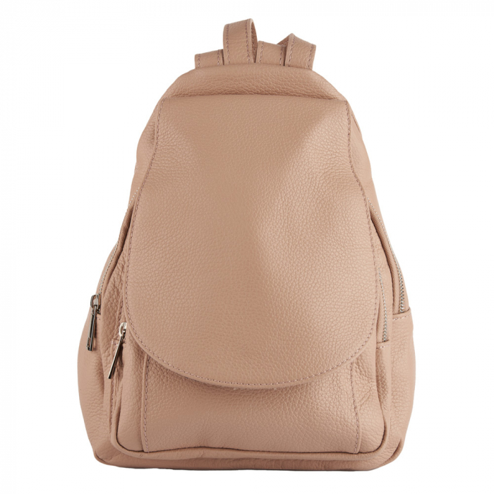 Rucsac Tessa,din piele naturala roz cipria,8209 [2]