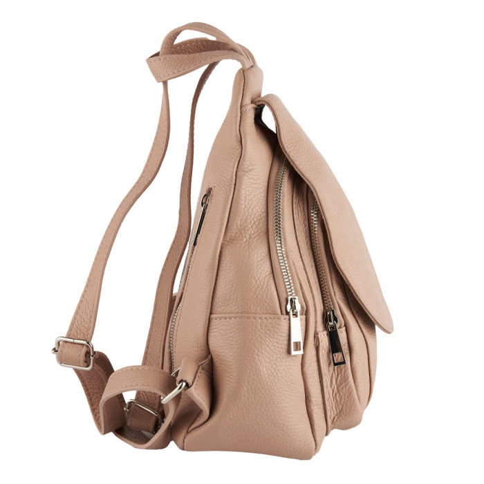 Rucsac Tessa,din piele naturala roz cipria,8209 [3]