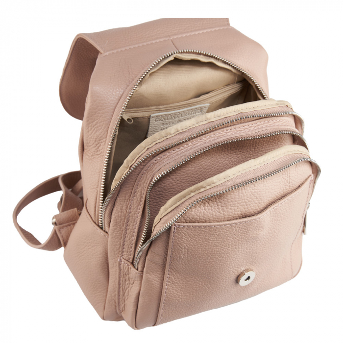 Rucsac Tessa,din piele naturala roz cipria,8209 [5]