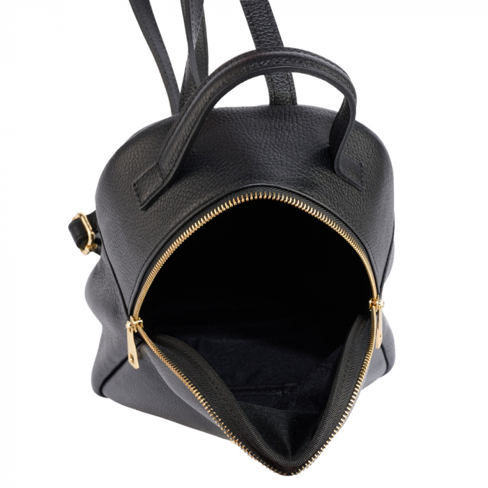 Rucsac negru din piele naturala de calitate superioara 8219 [4]