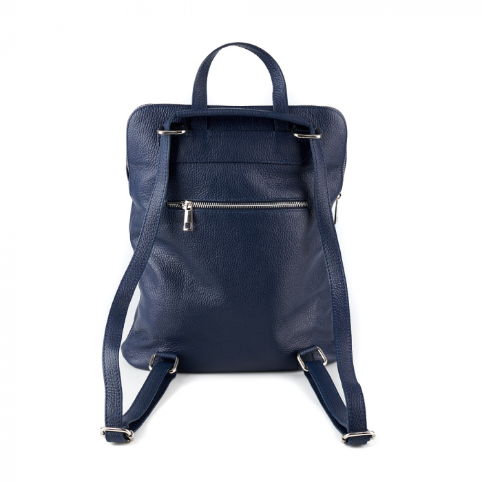 Rucsac bleumarin din piele cu bicompartimentat 8015 [3]