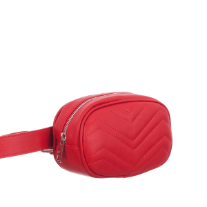 Genți Casual - Borsetă din piele naturală rosie pentru talie 8006