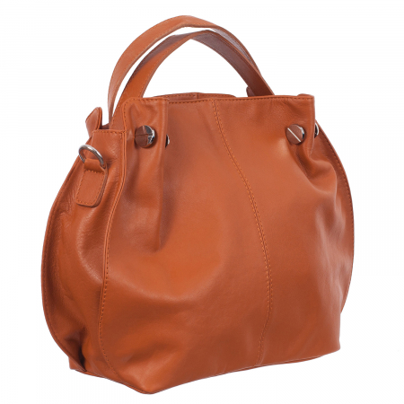 Genți Office - Geantă din piele naturală coniac 8009