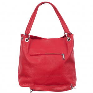 Geantă din piele naturală roșie 8011 [2]