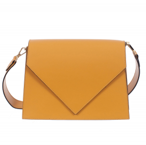 Geantă din piele portocaliu cu baretă scurtă 8017 [1]