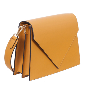 Genți Casual - Geantă din piele portocaliu cu baretă scurtă 8017