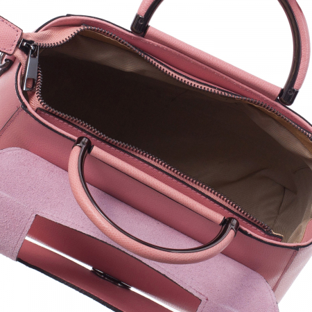 Geantă roz din piele naturală 8035 [3]