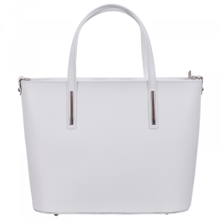 Geantă din piele naturală albă 8012 [1]