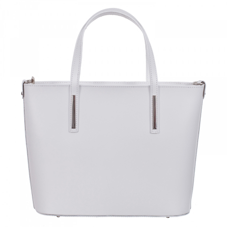 Geantă din piele naturală albă 8012 [2]