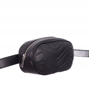 Genți Mici - Borsetă din piele naturală neagra pentru talie 8006