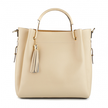 Geantă Alice, piele naturala, bej, 8055 [1]