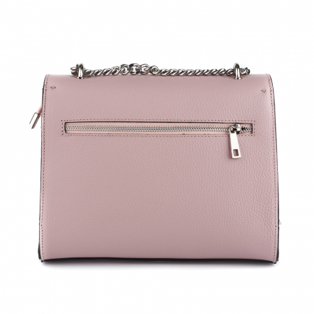 Geantă Amber, piele naturala roz, bareta metalica, 8152 [2]