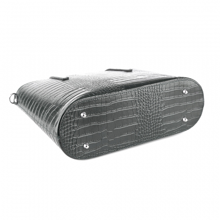 Geantă Brook, din piele naturală gris inchis 8088 [2]