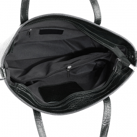 Geantă Brook, din piele naturală gris inchis 8088 [3]