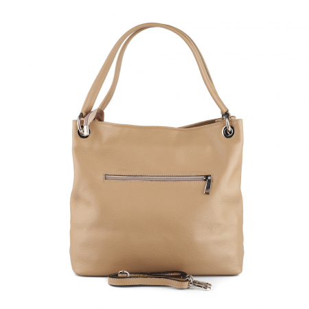Geantă Cassandra, din piele naturală bej 8011 [2]