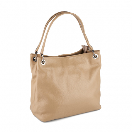 Culori Genți - Geantă Cassandra, din piele naturală bej 8011