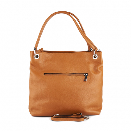 Geantă Cassandra, din piele naturală coniacl 8011 [2]
