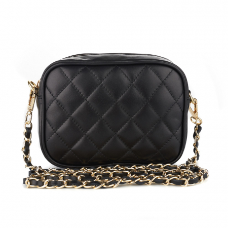 Geantă Cassia, crossbody piele neagra cu aspect matlasat 8167 [1]