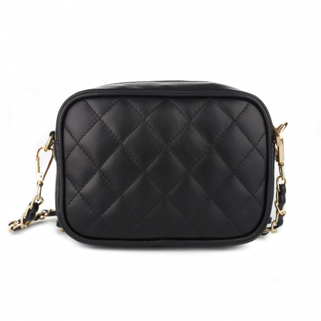 Geantă Cassia, crossbody piele neagra cu aspect matlasat 8167 [2]