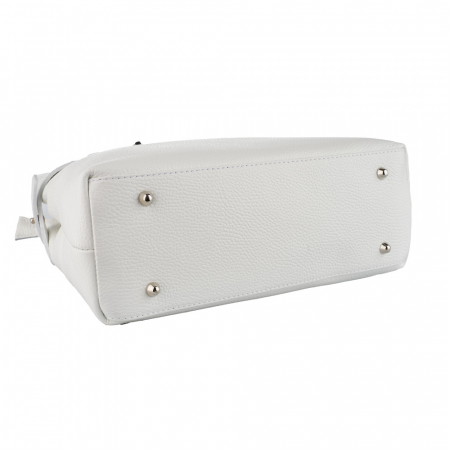 Geantă Lesley, din piele naturală alba, 8157 [3]