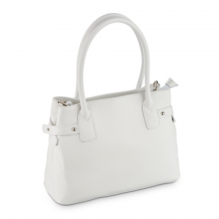 Genți Mici - Geantă Lesley, din piele naturală alba, 8157
