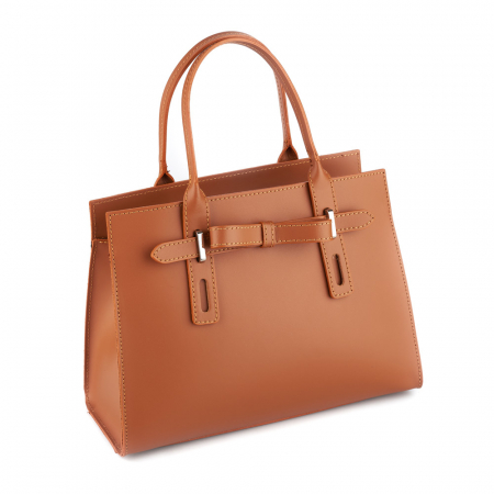 Genți Office - Geantă Giulia, din piele naturală coniac 8030