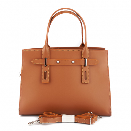 Geantă Giulia, din piele naturală coniac 8030 [2]