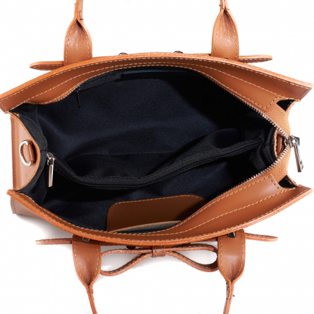 Geantă Giulia, din piele naturală coniac 8030 [3]