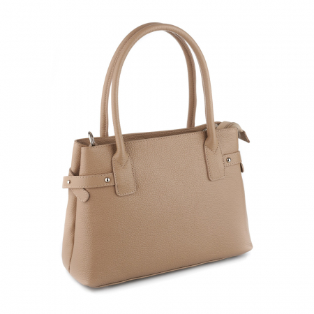 Genți Moderne - Geantă Lesley, din piele naturală taupe deschis, 8157