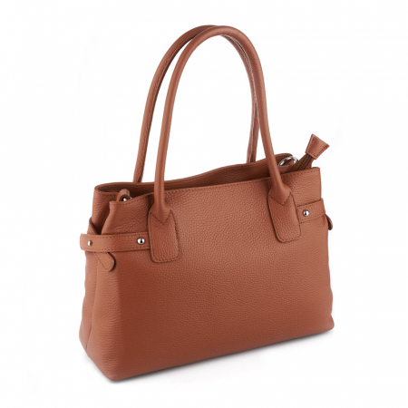 Genți Office - Geantă Lesley, din piele naturală coniac, 8157