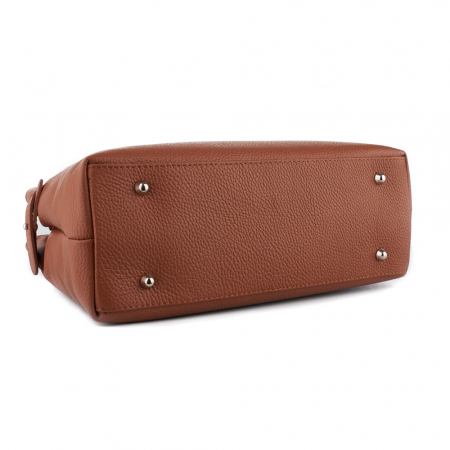 Geantă Lesley, din piele naturală coniac, 8157 [3]