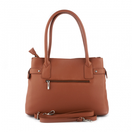 Geantă Lesley, din piele naturală coniac, 8157 [2]