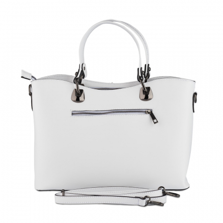 Geantă Sybil, alba din piele naturală 8140 [2]