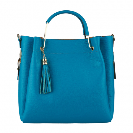 Geantă Alice, piele naturala, turcoaz, 8055 [1]