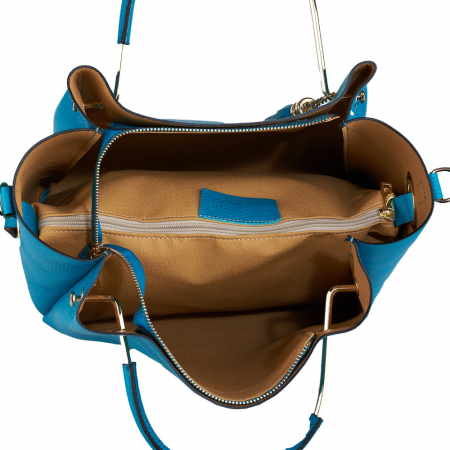 Geantă Alice, piele naturala, turcoaz, 8055 [4]