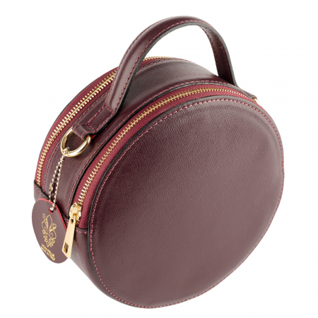 Geanta Alma,din piele naturala saffiano bordo 8206