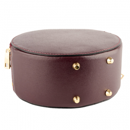 Geanta Alma,din piele naturala saffiano bordo 8206 [3]