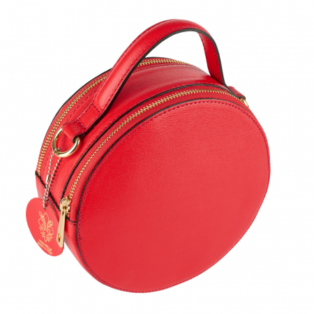 Genți & Poșete Piele Naturală - Geanta Alma,din piele naturala saffiano rosie  8206