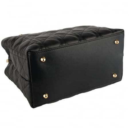 Geantă Amora, piele naturală neagra cu aspect matlasat, 8228 [3]